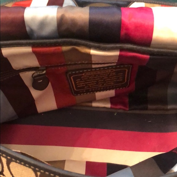 Coach Signature Hobo with Leather Trim - Picture 10 of 11